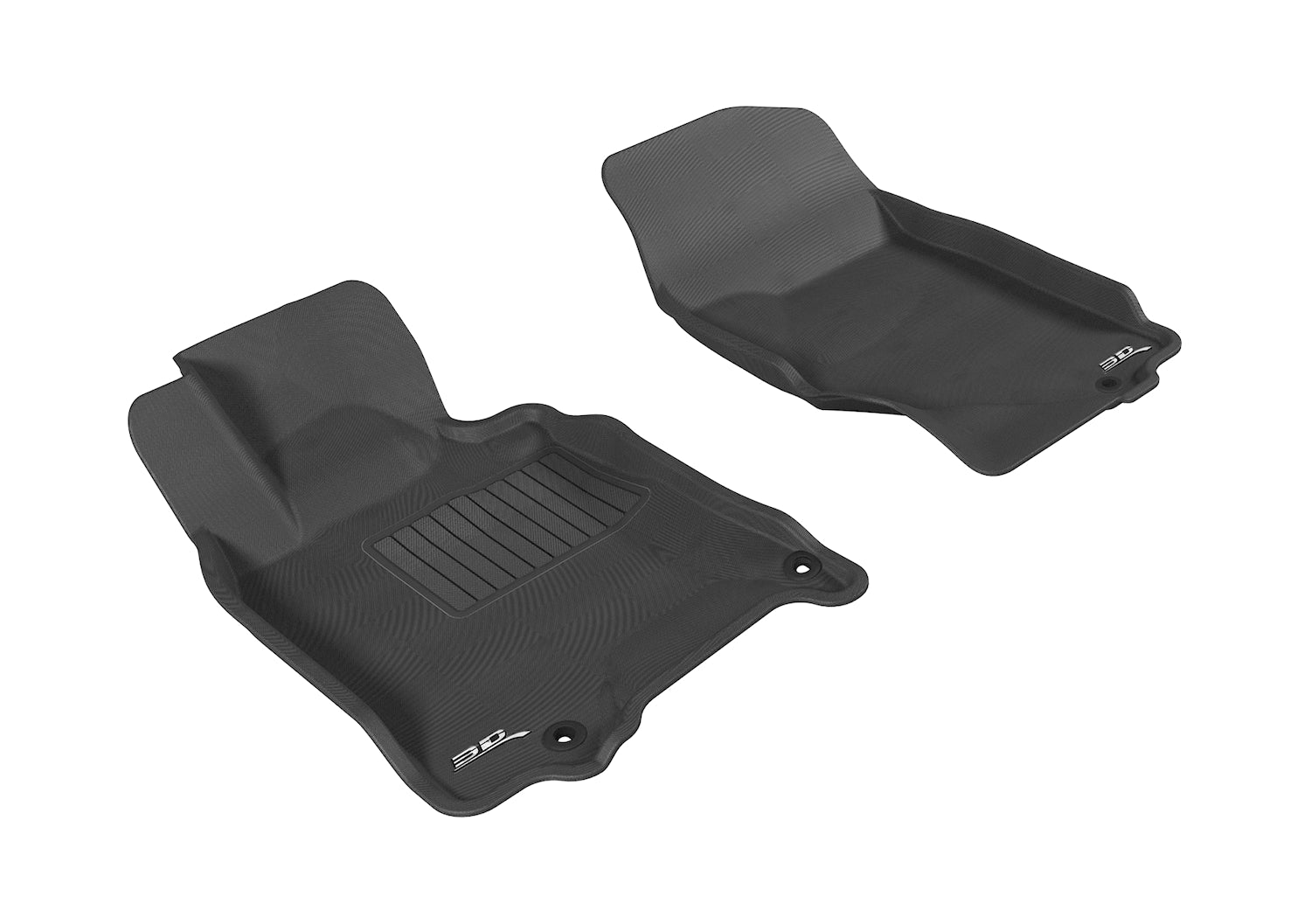 3D MAXpider | 2007 2015 INFINITI Q40/Q60/G35/37 COUPE/SEDAN KAGU 1ST ROW Floormats - BLACK - Carbon Fiber Embossed Pattern