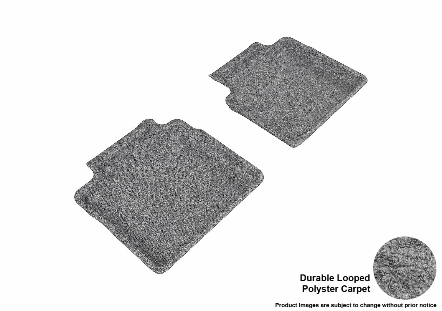 3D MAXpider | 2011 2020 INFINITI Q70/M37 CLASSIC 2ND ROW Floormats - GRAY - Deluxe Looped Polyester Carpet