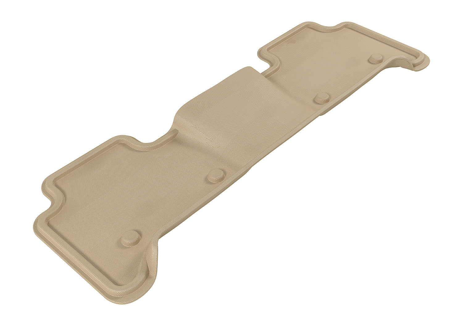 3D MAXpider | 2011 2024 INFINITI QX80 / QX56 KAGU 2ND ROW Floormats - TAN - Carbon Fiber Embossed Pattern