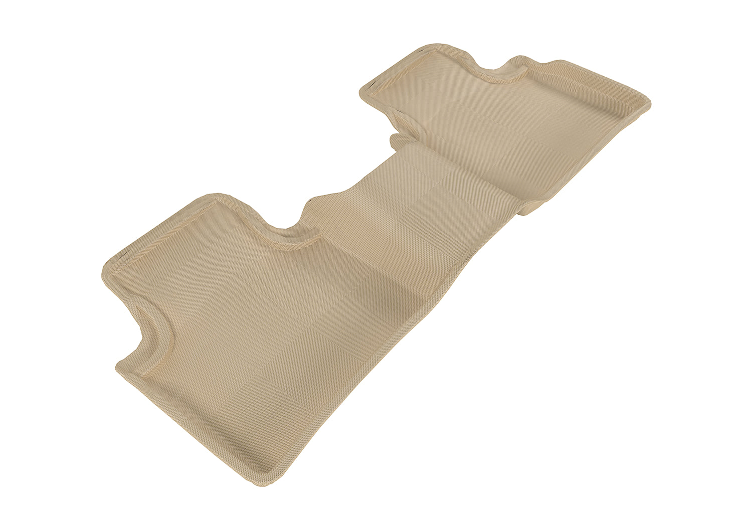 3D MAXpider | 2009 2014 NISSAN MAXIMA KAGU 2ND ROW Floormats - TAN - Carbon Fiber Embossed Pattern