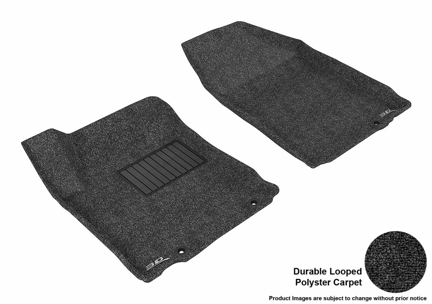 3D MAXpider | 2013 2013 NISSAN ALTIMA SEDAN CLASSIC 1ST ROW Floormats - BLACK - Deluxe Looped Polyester Carpet