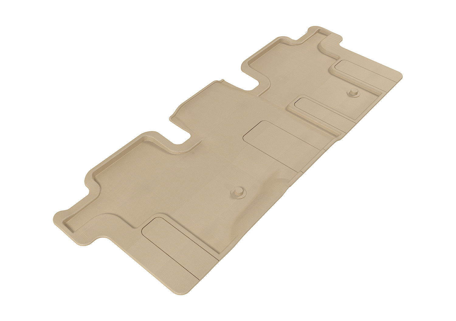 3D MAXpider | 2013 2020 NISSAN/INFINITI PATHFINDER/ QX60/ JX KAGU 2ND ROW Floormats - TAN - Carbon Fiber Embossed Pattern