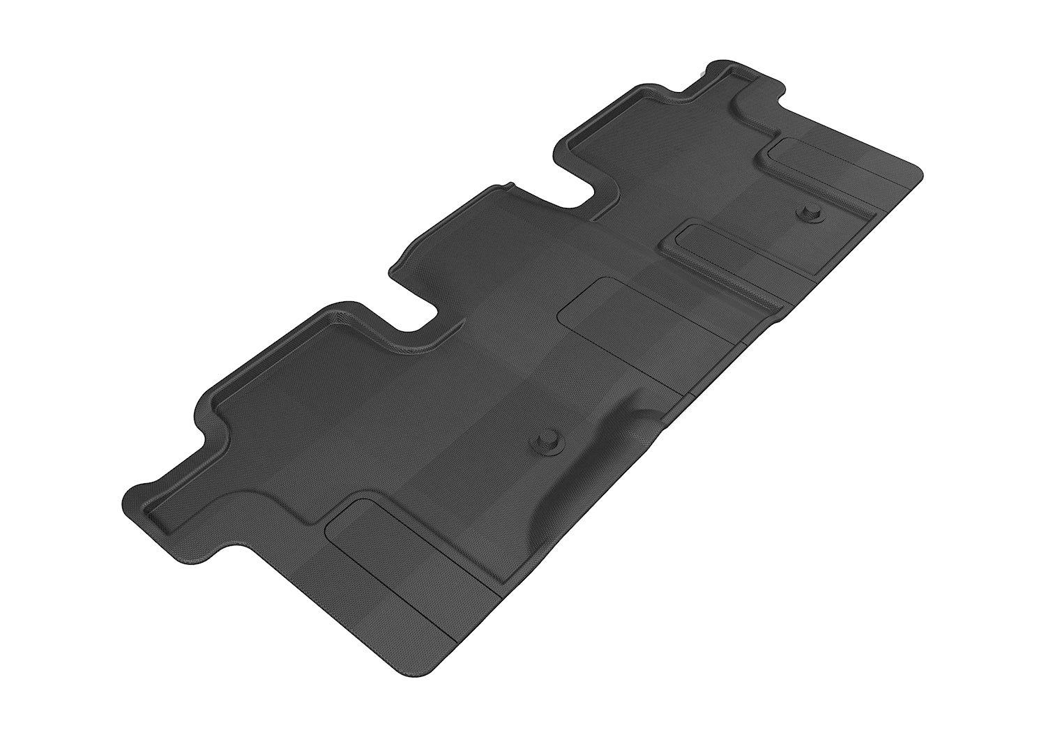 3D MAXpider | 2013 2020 NISSAN/INFINITI PATHFINDER/ QX60/ JX KAGU 2ND ROW Floormats - BLACK - Carbon Fiber Embossed Pattern