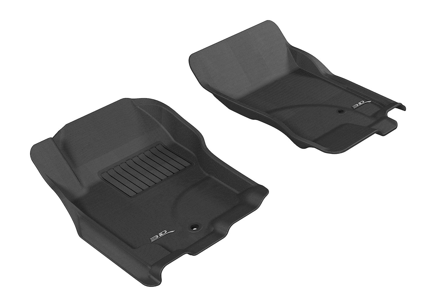 3D MAXpider | 2005 2015 NISSAN PATHFINDER/XTERRA KAGU 1ST ROW Floormats - BLACK - Carbon Fiber Embossed Pattern