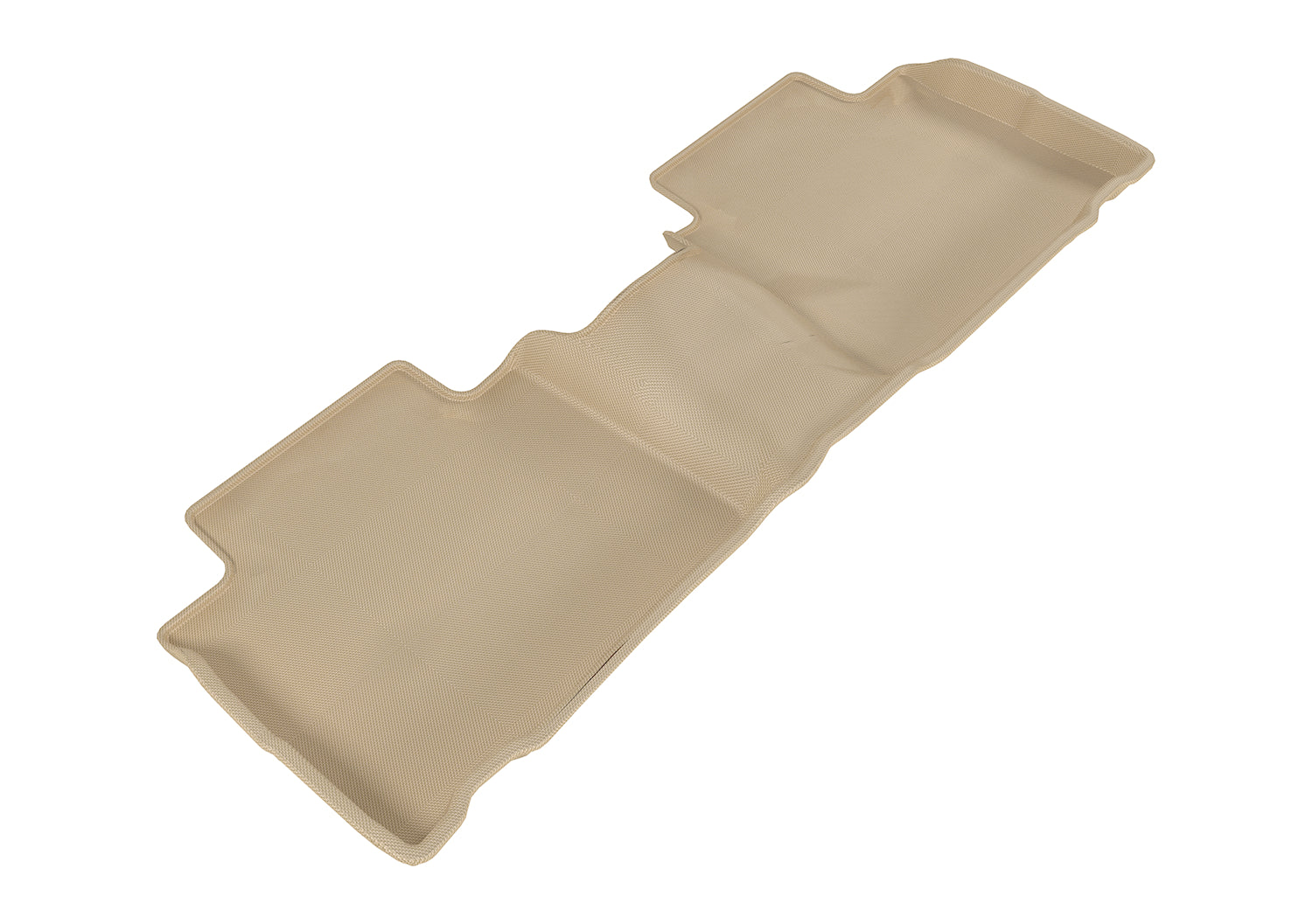 3D MAXpider | 2014 2020 NISSAN ROGUE KAGU 2ND ROW Floormats - TAN - Carbon Fiber Embossed Pattern