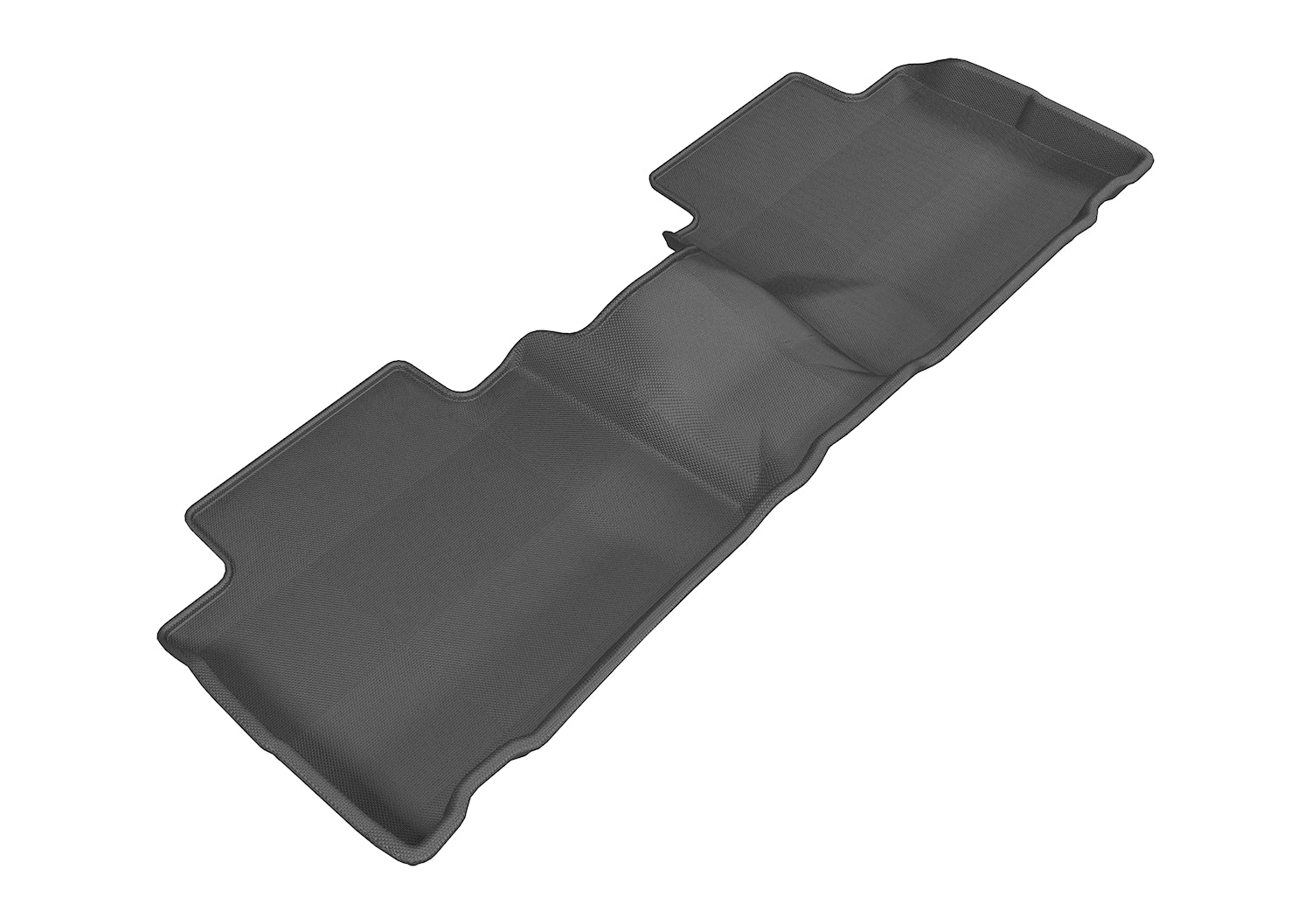 3D MAXpider | 2014 2020 NISSAN ROGUE KAGU 2ND ROW Floormats - BLACK - Carbon Fiber Embossed Pattern