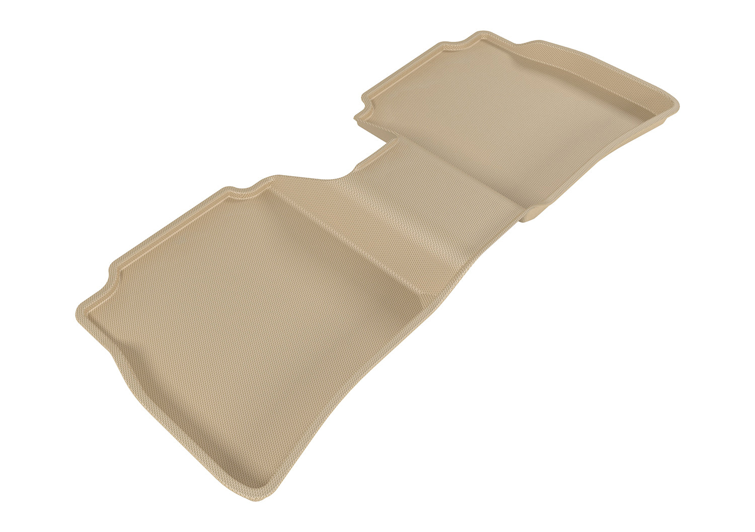 3D MAXpider | 2013 2019 NISSAN SENTRA KAGU 2ND ROW Floormats - TAN - Carbon Fiber Embossed Pattern