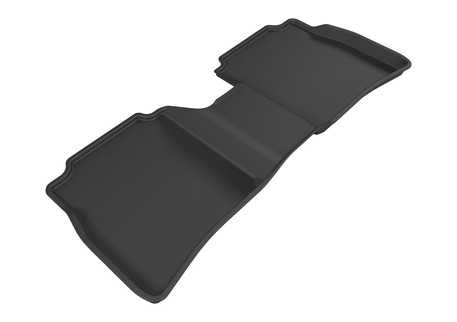 3D MAXpider | 2013 2019 NISSAN SENTRA KAGU 2ND ROW Floormats - BLACK - Carbon Fiber Embossed Pattern