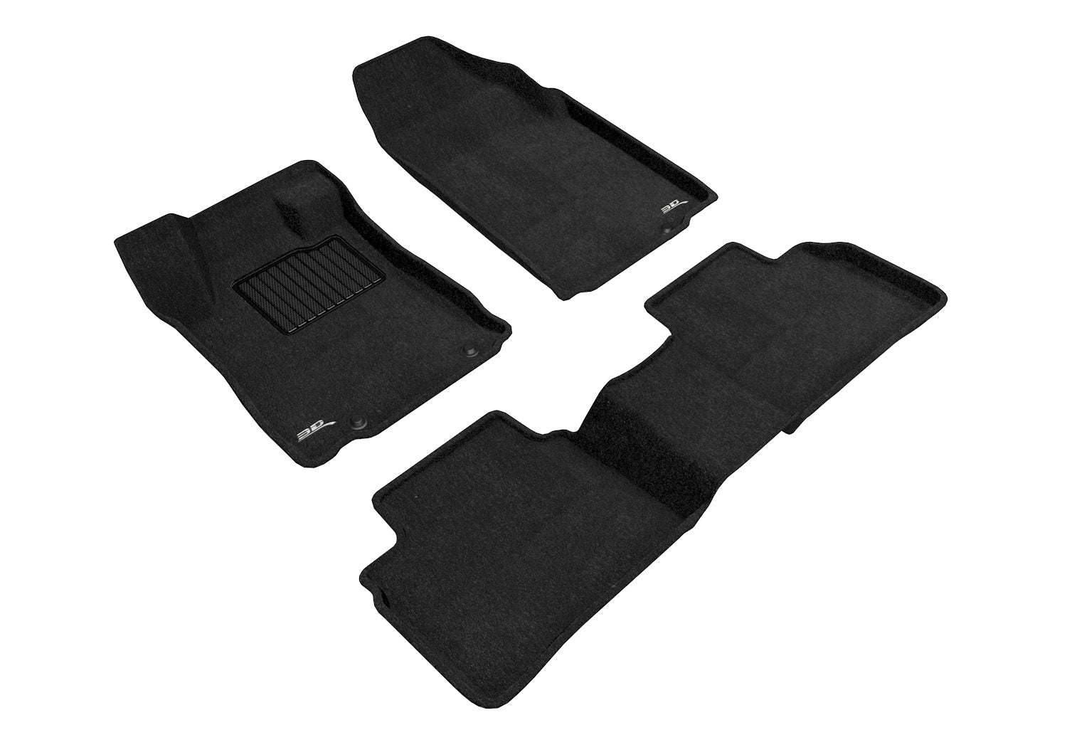 3D MAXpider | 2016 2018 NISSAN ALTIMA SEDAN ELEGANT 1ST ROW 2ND ROW Floormats - BLACK - Woven PP