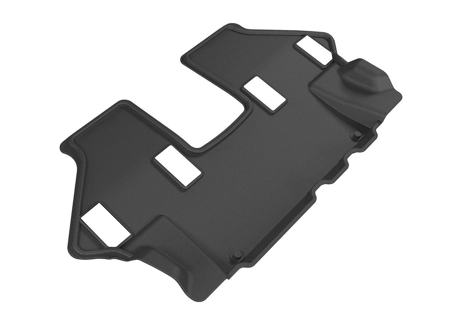 3D MAXpider | 2017 2023 NISSAN ARMADA KAGU 3RD ROW Floormats - BLACK - Carbon Fiber Embossed Pattern