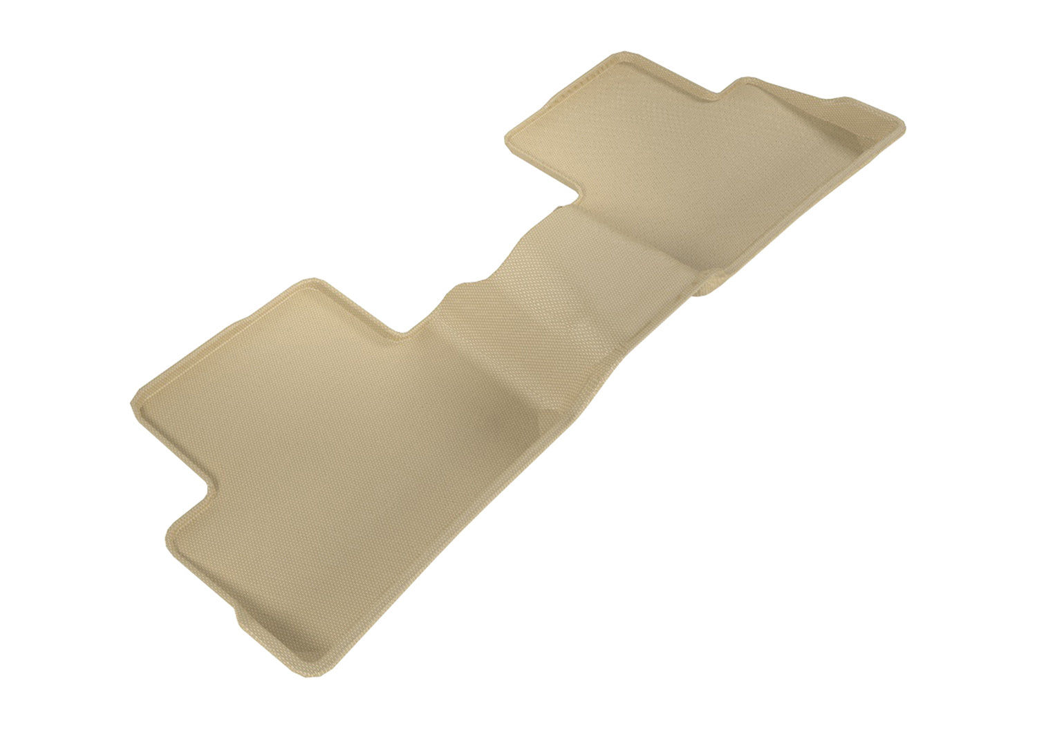 3D MAXpider | 2017 2022 NISSAN ROGUE SPORT KAGU 2ND ROW Floormats - TAN - Carbon Fiber Embossed Pattern