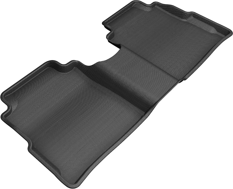 3D MAXpider | 2018 2023 NISSAN KICKS KAGU 2ND ROW Floormats - BLACK - Carbon Fiber Embossed Pattern