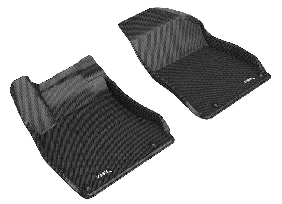 3D MAXpider | 2020 2023 NISSAN SENTRA KAGU 1ST ROW Floormats - BLACK - Carbon Fiber Embossed Pattern