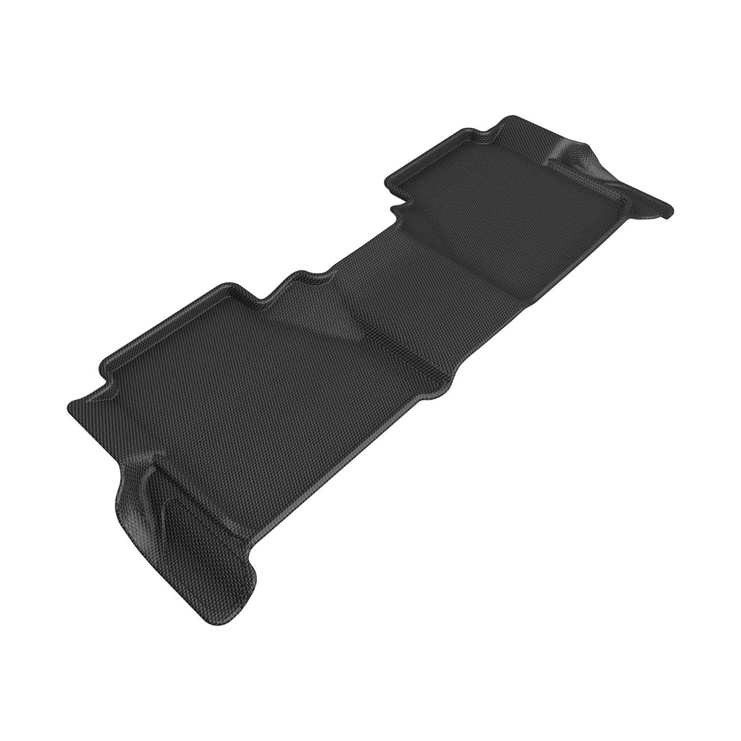 3D MAXpider | 2022 2023 NISSAN FRONTIER CREW CAB KAGU 2ND ROW Floormats - BLACK - Carbon Fiber Embossed Pattern