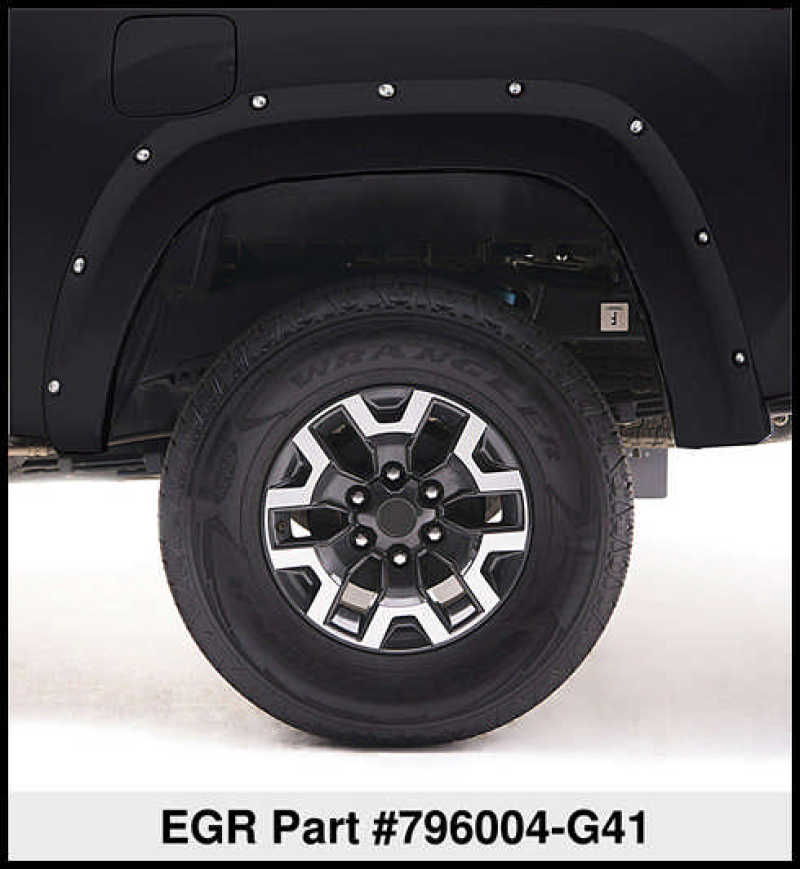 EGR 2017 Nissan Titan Bolt-On Look Color Match Fender Flares - Set - Black Metallic