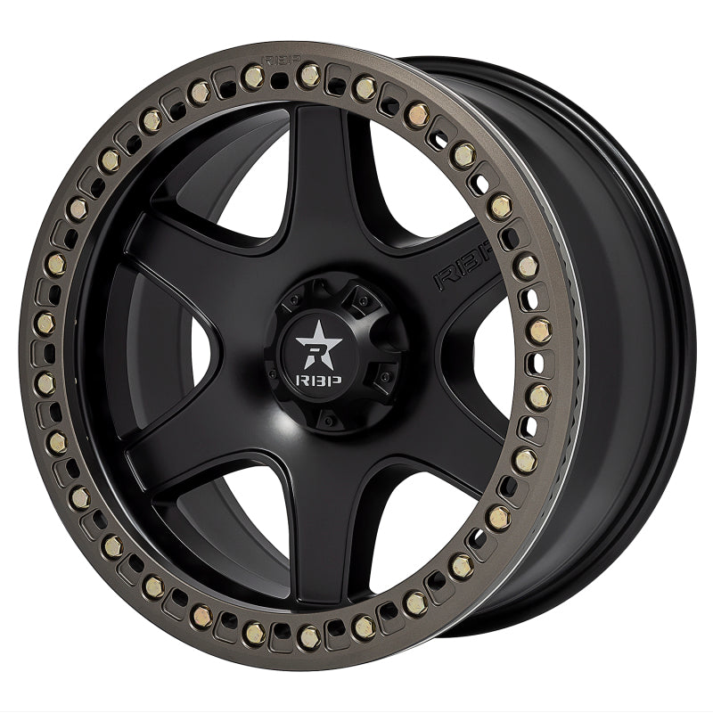 RBP 50R Cobra 17x9.0 6x139.7 BP / 5 BS 0mm Offset 78mm CB (Hub Centric) Black w/Bronze Ring Wheel