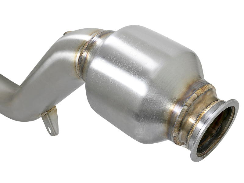 aFe Twisted Steel Down Pipe Catted 16-18 Infiniti Q50 / Q60 V6-3.0L (tt)