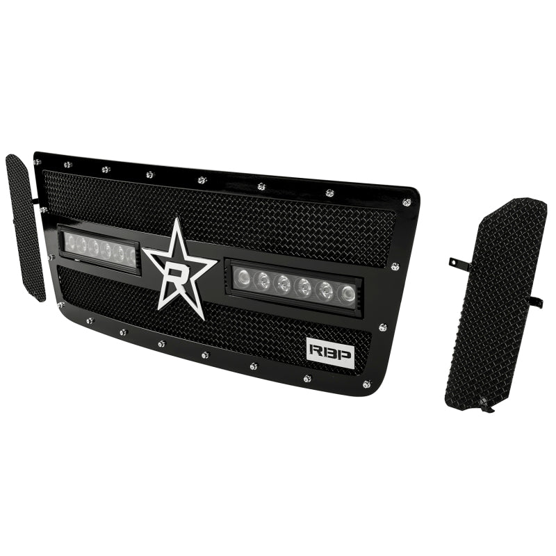 RBP RX-3 Midnight Edition Black LED Bar Grille (Studded) Nissan Titan XD