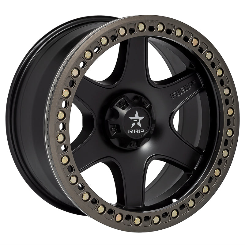 RBP 50R Cobra 18x9.0 6x139.7 BP / 5.5 BS 10mm Offset 78mm CB (Hub Centric) Black w/Bronze Ring Wheel