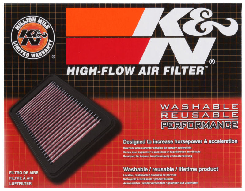 K&N Replacement Air Filter 99-08 Fiat Multipla L4 1.6L / 03-08 Infiniti FX45 V8 4.5L