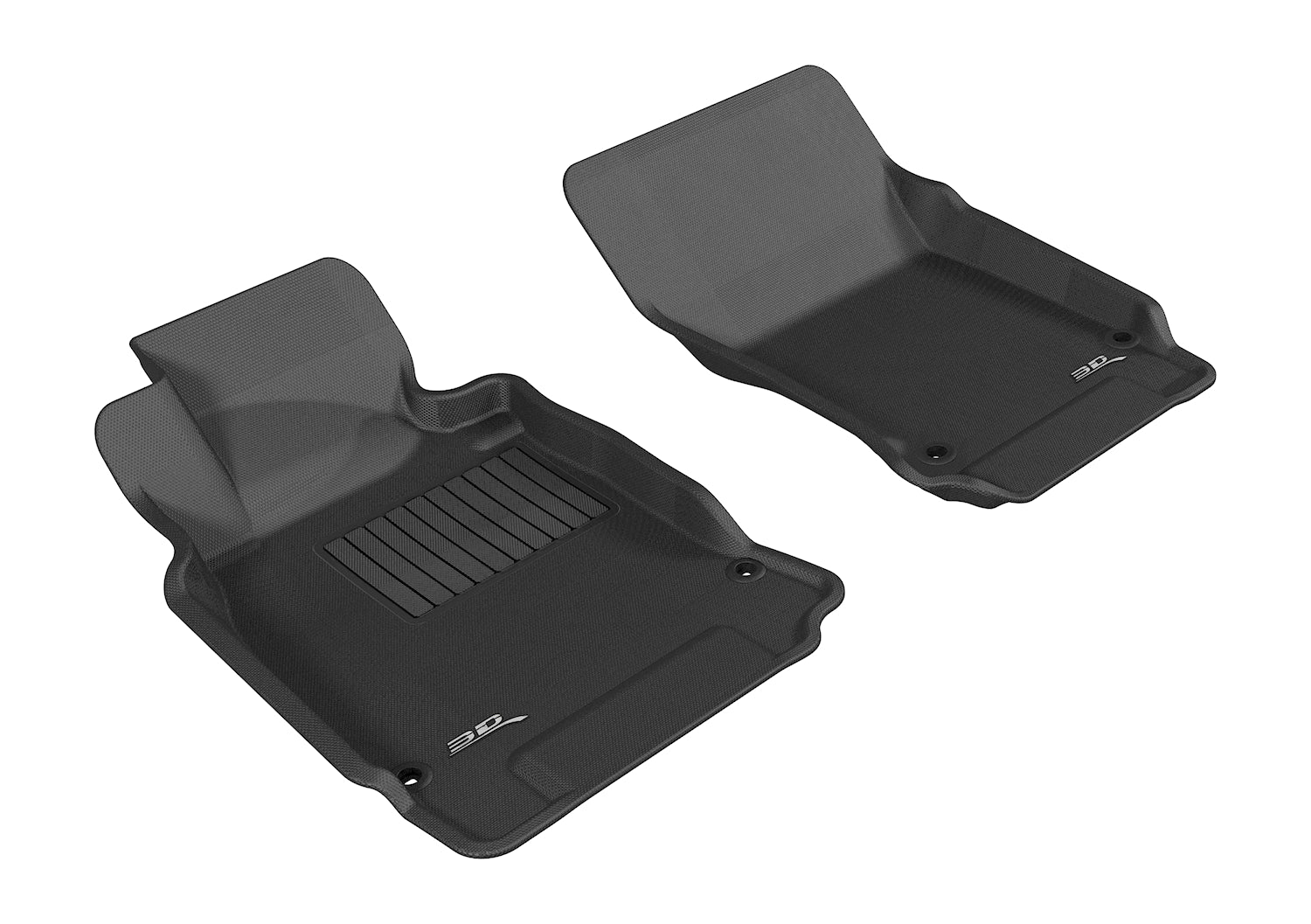 3D MAXpider |  2011 2020 INFINITI Q70/M37 KAGU 1ST ROW Floormats - BLACK - Carbon Fiber Embossed Pattern