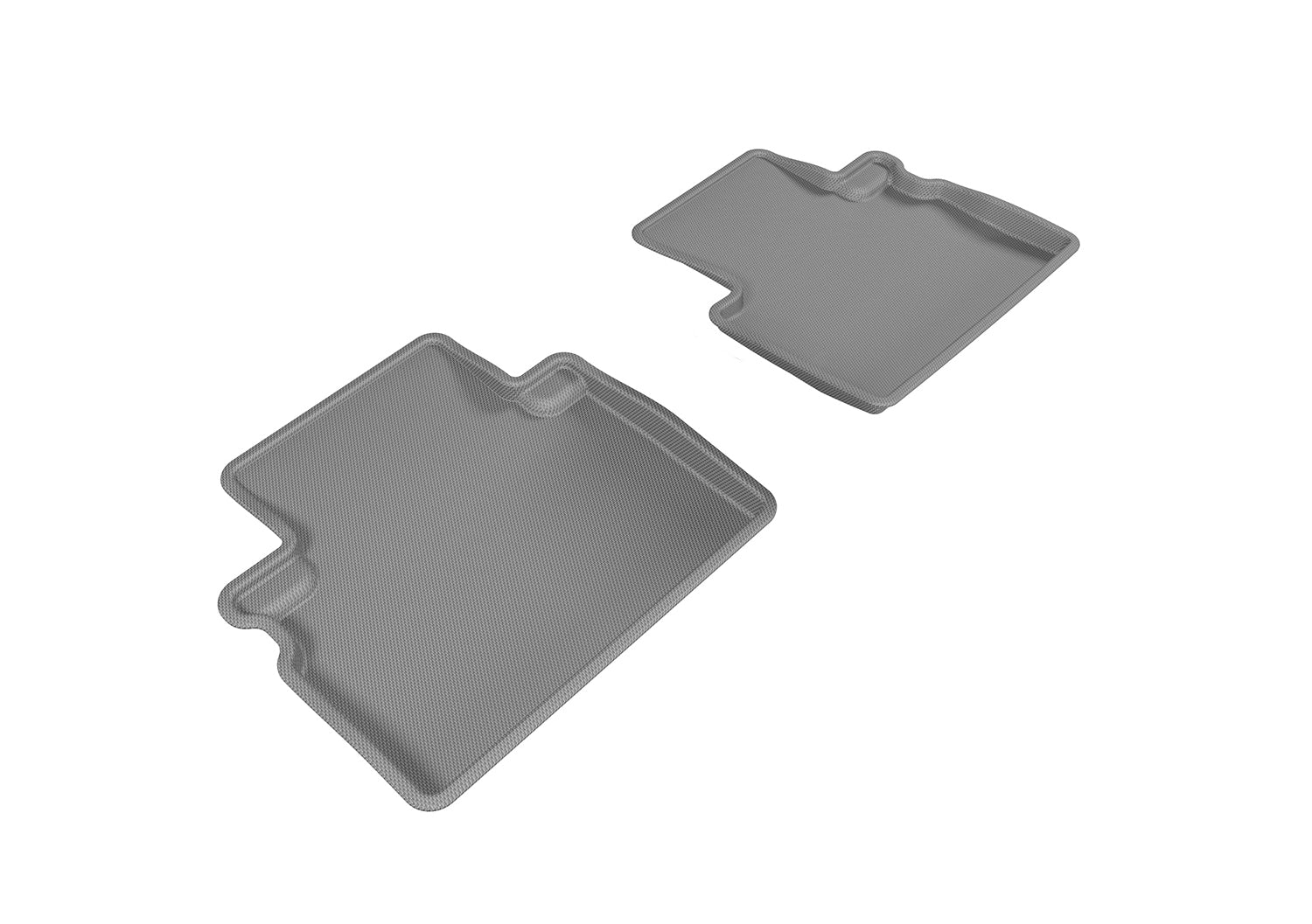 3D MAXpider |  2016 2017 INFINITI QX50 KAGU 2ND ROW Floormats - GRAY - Carbon Fiber Embossed Pattern