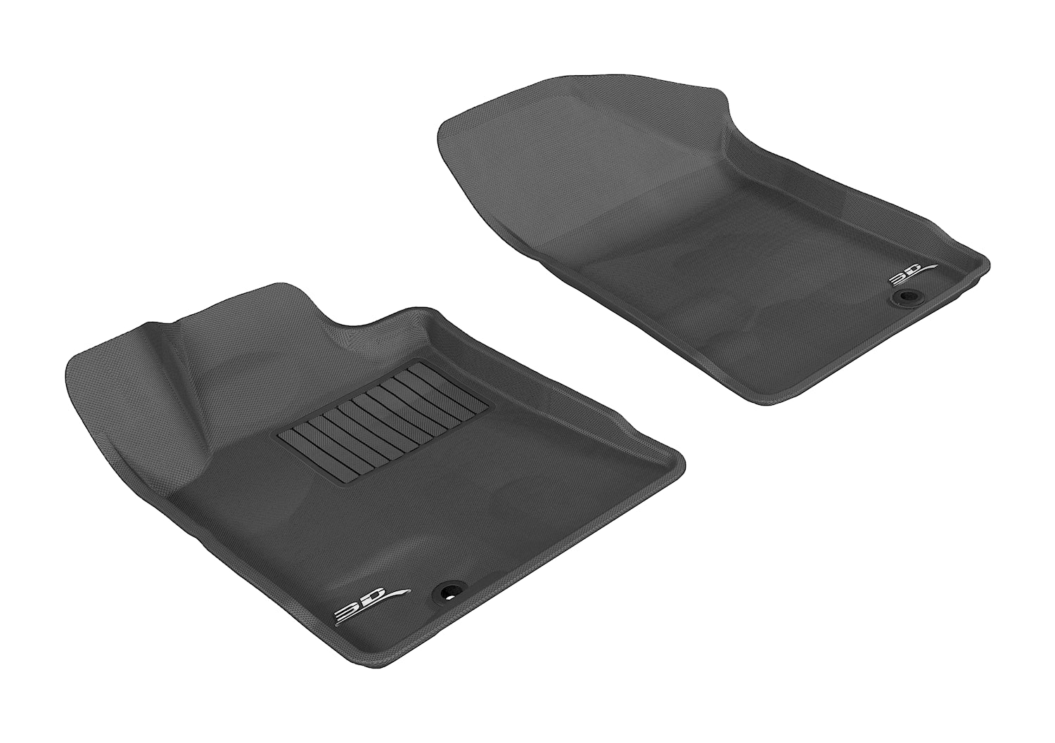 3D MAXpider |  2009 2014 NISSAN MAXIMA KAGU 1ST ROW Floormats - BLACK - Carbon Fiber Embossed Pattern