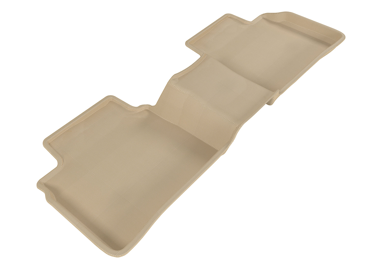 3D MAXpider |  2013 2018 NISSAN ALTIMA SEDAN KAGU 2ND ROW Floormats - TAN - Carbon Fiber Embossed Pattern