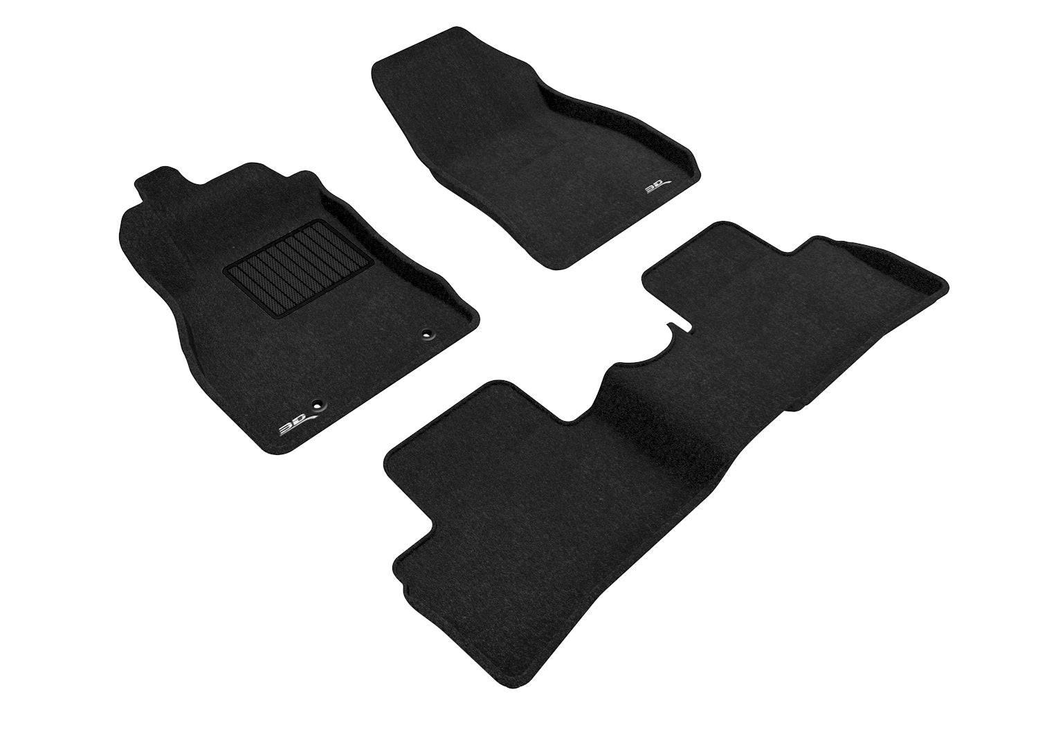 3D MAXpider |  2011 2018 NISSAN JUKE ELEGANT 1ST ROW 2ND ROW Floormats - BLACK - Woven PP