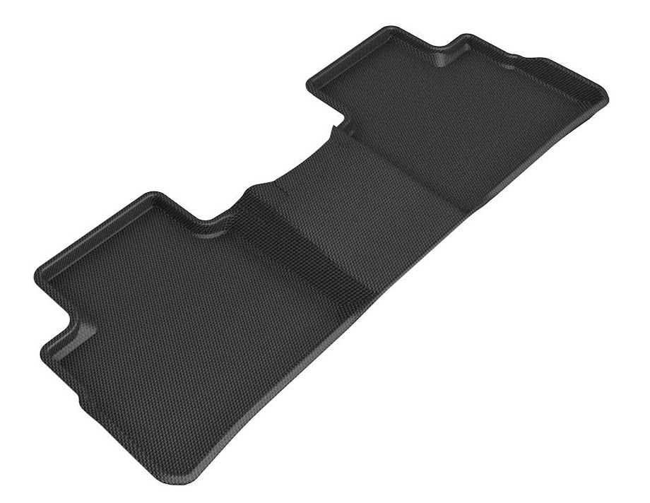 3D MAXpider |  2021 2022 NISSAN ROGUE KAGU 2ND ROW Floormats - BLACK - Carbon Fiber Embossed Pattern