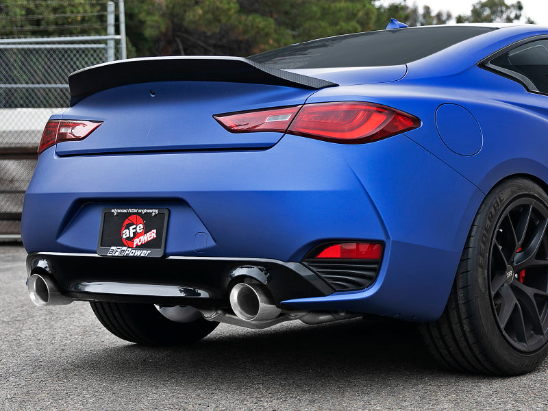 aFe POWER Takeda 2.5in 304 SS CB Exhaust w/ Polished Tips 17+ Infiniti Q60 V6-3.0L (tt)