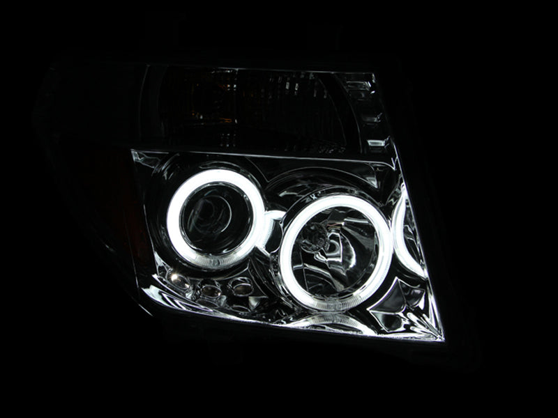 ANZO 2005-2008 Nissan Frontier Projector Headlights w/ Halo Chrome