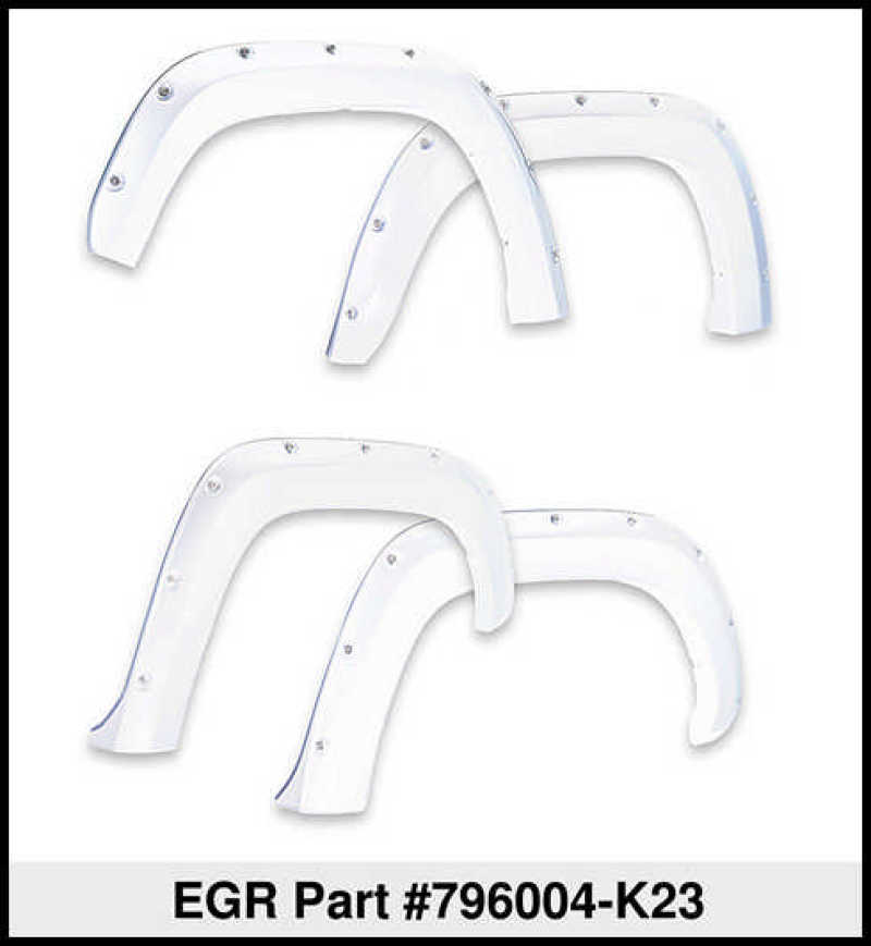 EGR 2017 Nissan Titan Bolt-On Look Color Match Fender Flares - Set - Liquid Platinum Metallic