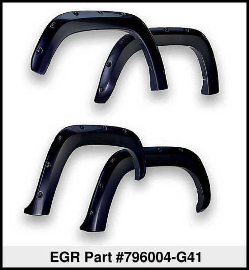 EGR 2017 Nissan Titan Bolt-On Look Color Match Fender Flares - Set - Black Metallic