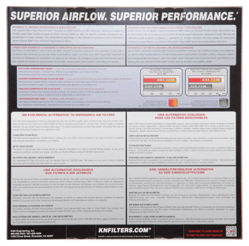 K&N 98-04 Frontier / 90-97 Pick-Up / 00-04 Xterra Drop In Air Filter