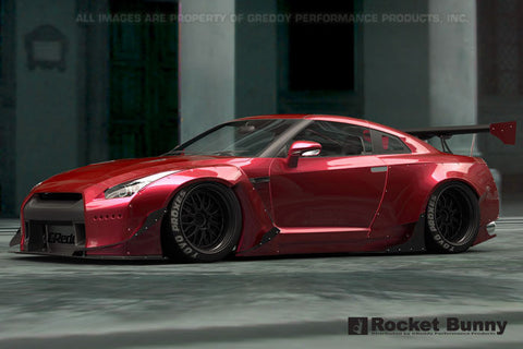 GReddy 09+ Nissan GT-R R35 Full Rocket Bunny Wide-Body Aero Kit w/ Win